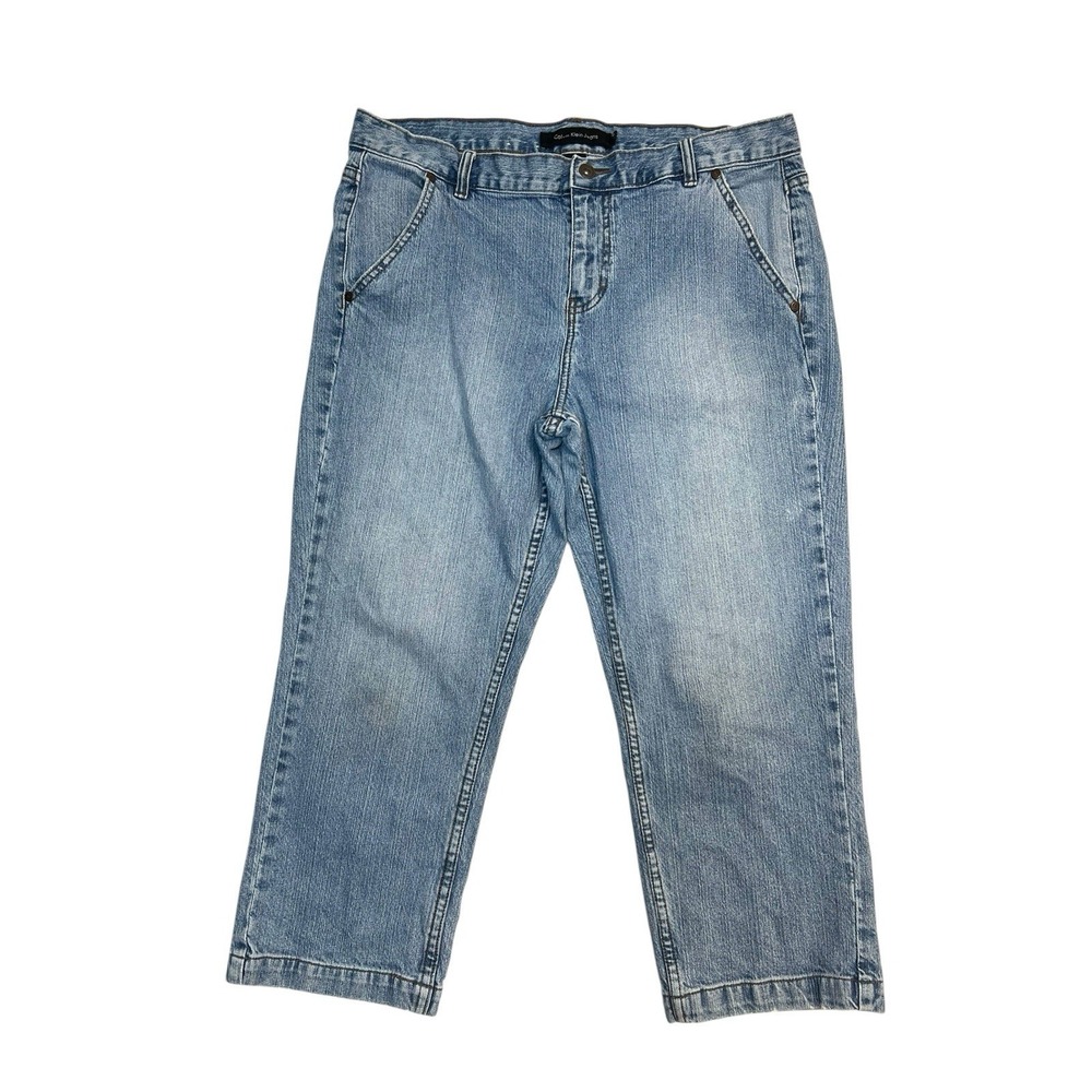 Calvin Klein Women's Jeans Size (12) (32"x20") Blue Capri See Pics